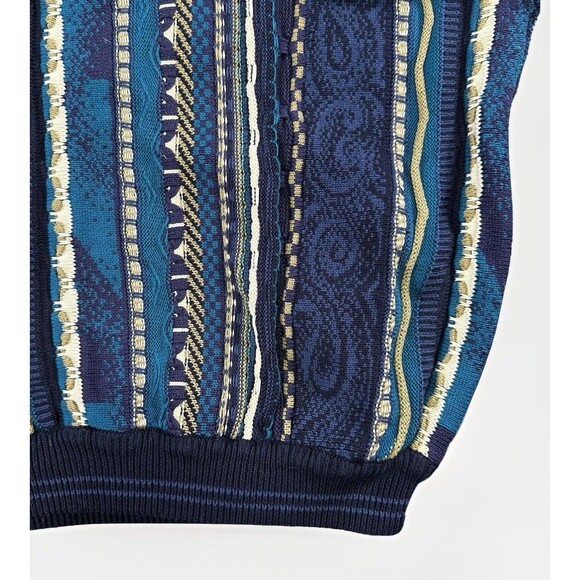 VTG Sleight of Hand Knit Master Sweater Men’s L Hong Kong Coogi Style Cotton - Picture 3 of 7